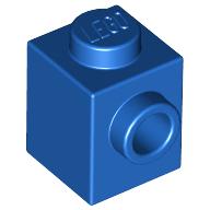 Lego Brick Special 1 x 1 with Stud on 1 Side / Blue