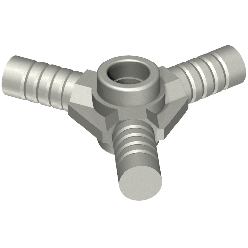 Lego Tool Connector 3 Bar, 120 deg, Stud on Both Sides / Flat Silver