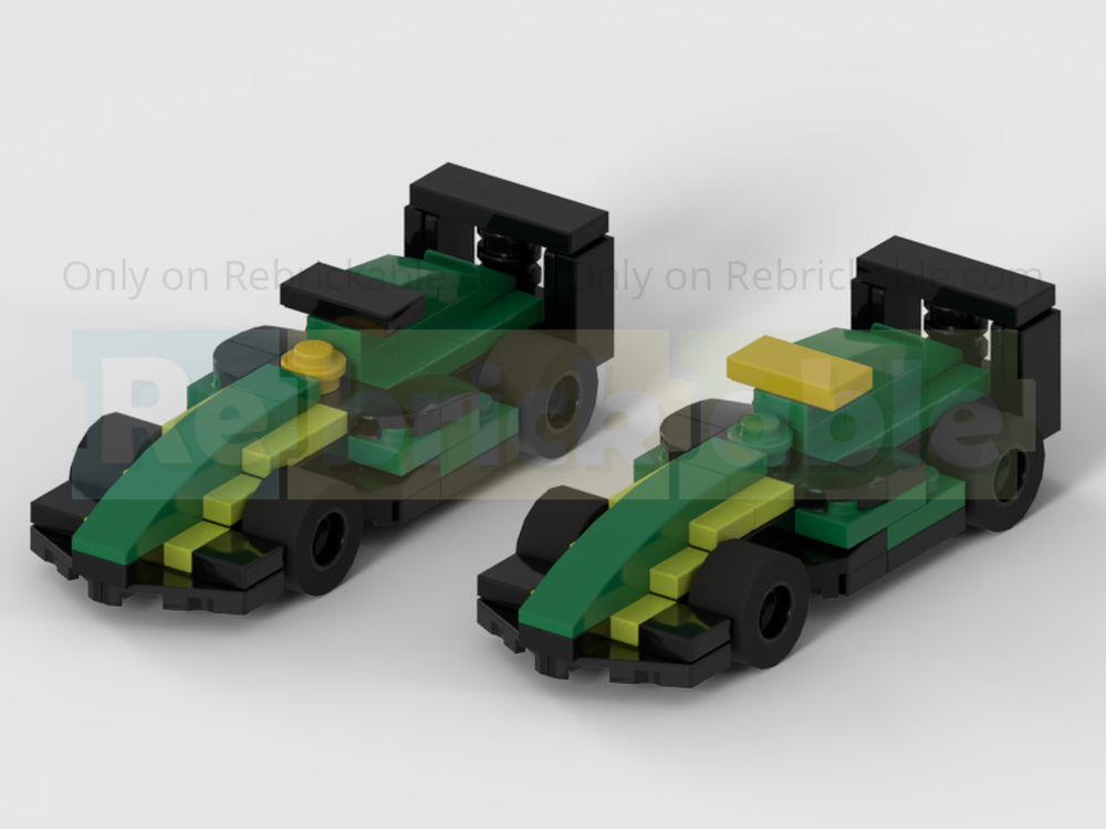 Lego 2024 Aston Martin AMR24 Formula 1 Cars - Half Speed Champions Scale