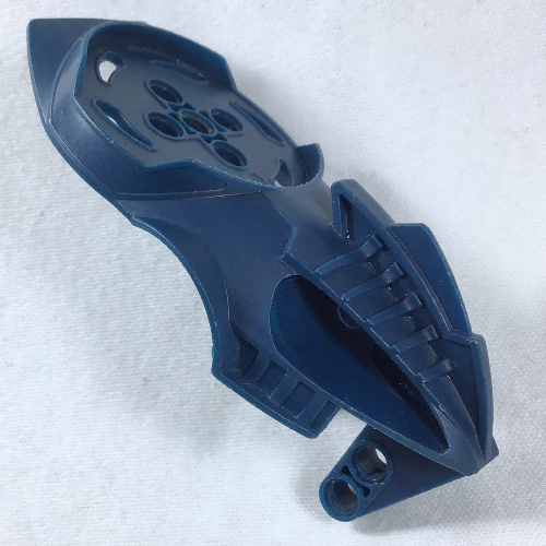 Lego Large Figure Head Visorak with 7 Pin Holes and Axle Hole (Boggarak) / Dark Blue