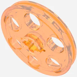 Technic Wedge Belt Wheel [aka Pulley] / Trans-Neon Orange