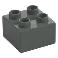 Duplo Brick 2 x 2 / Dark Gray