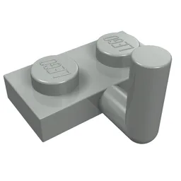 Plate Special 1 x 2 with Bar Up [Horizontal Arm 6mm] / Light Gray