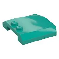 Brick Wedged, Curved Triple 4 x 4 x 2/3, 2 Studs / Dark Turquoise