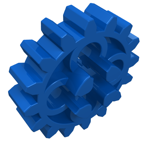Lego Technic Gear 16 Tooth with Round Holes [Old Style] / Blue
