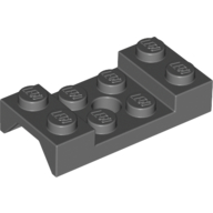 Lego Wheel Arch, Mudguard 2 x 4 Studded with Hole / Dark Bluish Gray