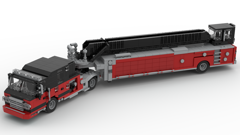 Lego Fire & Rescue 107 Black Heavy-Duty Tiller Aerial Ladder
