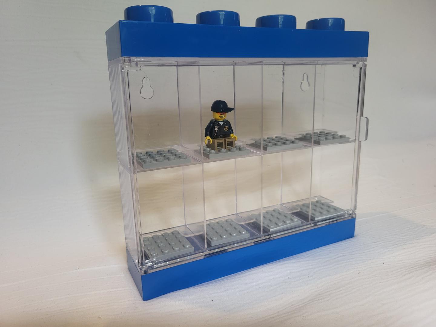 Lego Minifigure Display Case 8 (Blue)