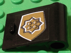 Lego Door 1 x 3 x 2 Right with World City Gold Police Badge Large Pattern (Sticker) - Set 7034