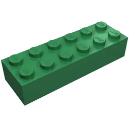 Brick 2 x 6 / Green