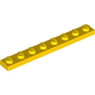 Plate 1 x 8 / Yellow