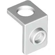 Minifig Neckwear Bracket [One Stud] - Reinforced / White
