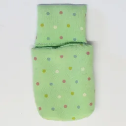 Belville, Sleeping Bag / Child Pouch with Dots Print / Light Green