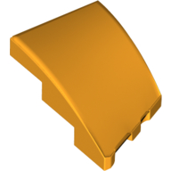Lego Brick Wedged, Curved 3 x 2 with Stud Notch Left / Bright Light Orange