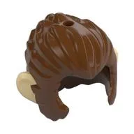 Hair and Sideburns, with Tan Ears Print / Reddish Brown