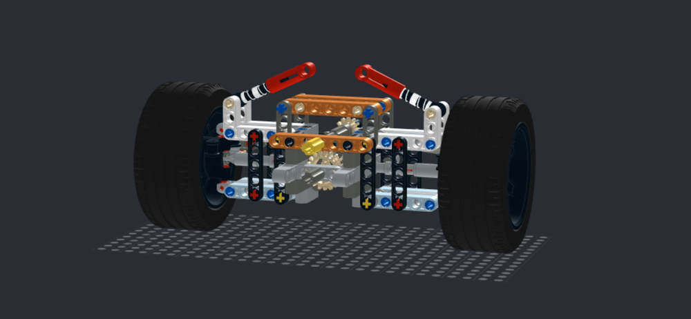 Lego Axle with Steering, Drive, Suspension for 1:10 wheels