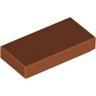 Tile 1 x 2 with Groove / Dark Orange