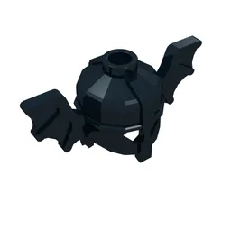 Helmet with Bat Wings / Black