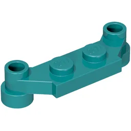 Plate Special 1 x 4 Offset with Bar Holes / Dark Turquoise