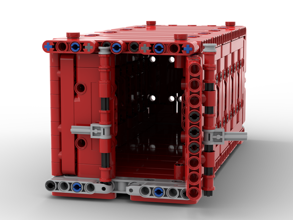 Lego OverSea Container 20ft - Red or Light Bluish Gray version