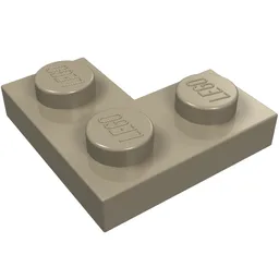 Plate 2 x 2 Corner / Dark Tan