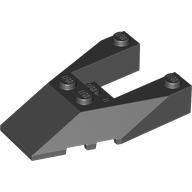 Lego Brick Wedged, Sloped 6 x 4 Cutout, Stud Notches / Black