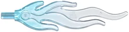 Wave / Flame Rounded Large with Marbled Trans Clear Pattern
