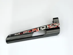 Technic, Panel Fairing # 7 Small Long, Large Hole, Side A with '9' and White, Black and Red Pattern (Sticker) - Set 8475