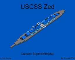 1:625 scale Zed class battleship