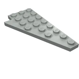 Wedge Plate 8 x 4 Wing Right with Stud Notch / Light Gray