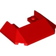 Brick Wedged, Sloped 45° 6 x 4 Double / 33°, 9 Bottom Tubes [Train Roof] / Red