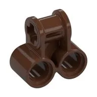 Technic Axle and Pin Connector Perpendicular Double / Brown