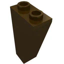 Brick Sloped Inverted 75° 2 x 1 x 3 / Dark Brown