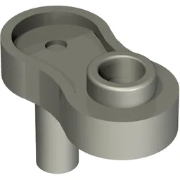 Tool Crank Shaft with Bar, Stud / Flat Silver