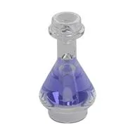 Equipment Bottle / Erlenmeyer Flask with Trans-Purple Fluid Pattern / Trans-Clear