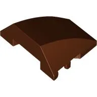Brick Wedged, Curved 4 x 3 No Studs [Plain] / Reddish Brown