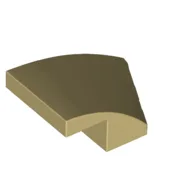 Brick Wedged, Curved 3 x 2 with Stud Notch Right / Tan