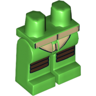 Lego Hips and Bright Green Legs with Ninja Turtle Armour Print / Bright Green