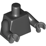 Torso, Black Arms, Dark Bluish Gray Hands [Plain]