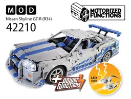 42210 Fast & Furious 2 Nissan Skyline GT-R (R34) RC MOD for Power Function Motors
