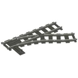 Vehicle Track, Train, 9V Switch Point Right / Dark Gray