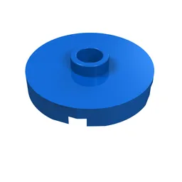 Plate Special Round 2 x 2 with Center Stud (Jumper Plate) / Blue