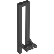 Lego Forklift Mast Wide 1 x 2 Hinge Plate Locking with Rubber Belt Holder [Reinforced] / Black