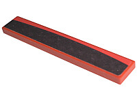 Lego Tile 1 x 6 with Black Curved Stripe on Red Background Pattern (Sticker) - Sets 8143 / 8671