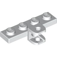 Lego Plate Special 1 x 4 with Coupling Link Double / White
