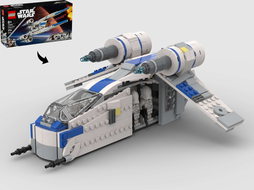 Lego Rebel LAAT/i Gunship - Alternate Build Of 75399 Rebel U Wing Starfighter