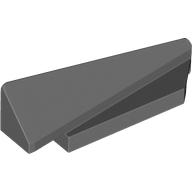 Lego Brick Wedged, Sloped 1 x 5 x 1 1/3 Right / Dark Bluish Gray