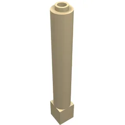 Support Round 1 x 1 x 6 Solid Pillar / Tan