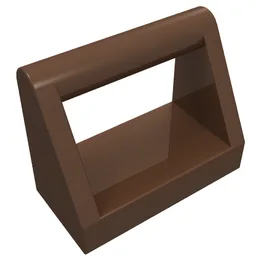 Tile Special 1 x 2 with Handle / Brown