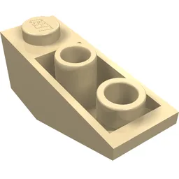 Brick Sloped Inverted 34° 3 x 1 without Internal Stopper / Tan